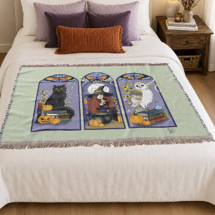 Art Nouveau Hexenkatze Pumpkin Decke
