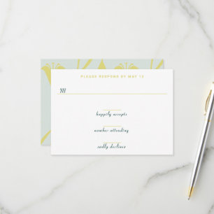 Art Nouveau Hochzeit mit maßgeschneiderter Farbgeb RSVP Karte