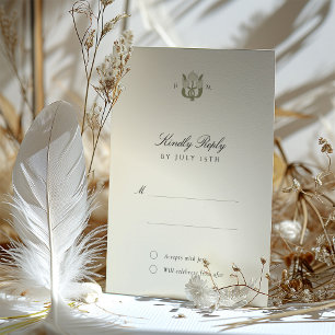 Art Nouveau Hochzeit-RSVP-Karte Einladung
