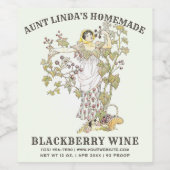 Art Nouveau Homemed BlackBerry Template Weinetikett (Einzelnes Label)