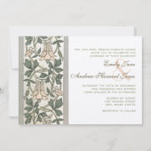 Art Nouveau HoneySuckle Pink Wedding Einladung (Vorderseite)