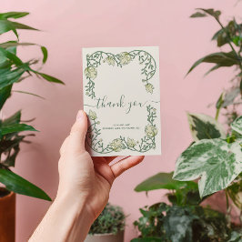 Art Nouveau hübsche Frame Hochzeit Danke Karte