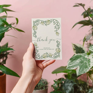 Art Nouveau hübsche Frame Hochzeit Danke Karte