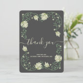 Art Nouveau hübsche Frame Hochzeit Danke Karte (Stehend Vorderseite)