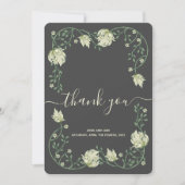 Art Nouveau hübsche Frame Hochzeit Danke Karte (Vorderseite)