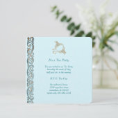 Art Nouveau Hummingbird Tee Party Einladungen (Stehend Vorderseite)