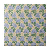 Art Nouveau Hydrangea Pattern with Dragonflies Fliese (Vorderseite)