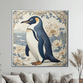 Art Nouveau Ice Bird Penguin Frozen Polar Glaciers Fliese