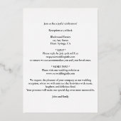 Art Nouveau II Border & Foil Letting - Folieneinladung (Rückseite)