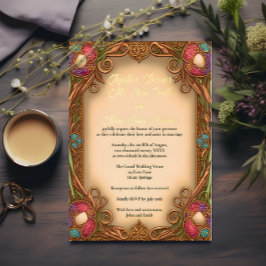 Art Nouveau II Border & Foil Letting - Folieneinladung