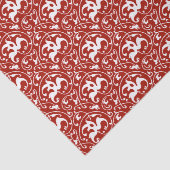 Art Nouveau Ikat - Dunkelrot und Weiß Seidenpapier (Ausschnitt)