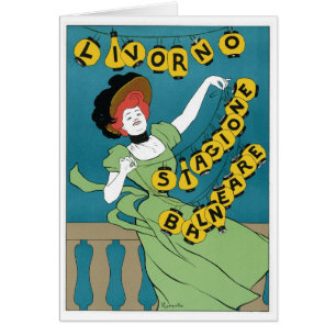 Art Nouveau im alten Stil, Livorno Señorita beim T