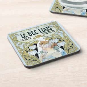 Art Nouveau im Stil von Le Bec Liais, Privat Livem Getränkeuntersetzer