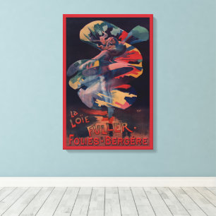 Art Nouveau im Vintage-Stil, Loie Fuller in den Fo Leinwanddruck