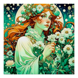 Art Nouveau Imboli Celtic Spring Poster