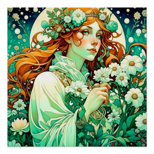 Art Nouveau Imboli Celtic Spring Poster (Vorderseite)