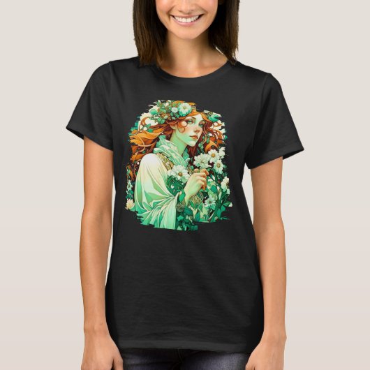 Art Nouveau Imboli Celtic Spring T-Shirt (Vorderseite)