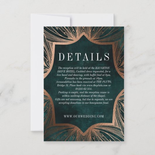 Art Nouveau Imitate Bronze DETAILS Einlegen Karte (Vorderseite)