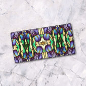 Art Nouveau Imitate Festglass Lila Iris Blume Schreibtischunterlage