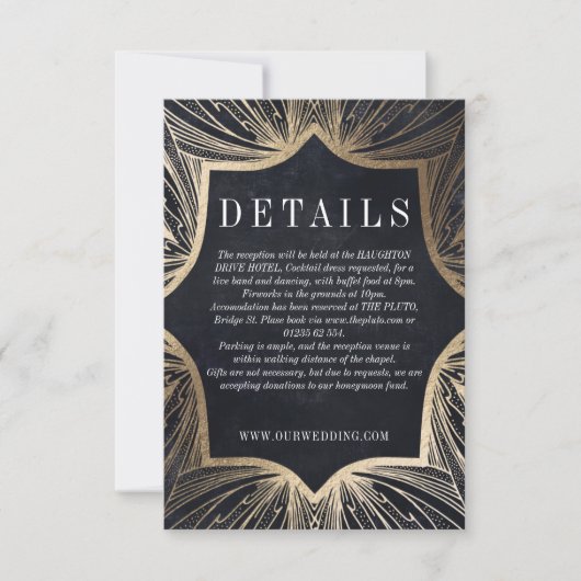 Art Nouveau Imitate Gold DETAILS Karte einfügen (Vorderseite)