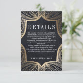 Art Nouveau Imitate Gold DETAILS Karte einfügen (Stehend Vorderseite)