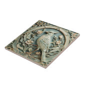 Art Nouveau Imitats Relief Bird Extravagante Blume Fliese (Seite)