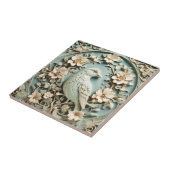 Art Nouveau Imitats Relief Bird & Spring Blumen Mi Fliese (Seite)