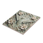 Art Nouveau Imitats Relief Hummingbird Bird Floral Fliese (Seite)