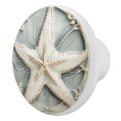 Art Nouveau Imitats Relief Mini Starfish Sea Star Keramikknauf (Rechts)