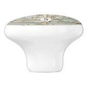 Art Nouveau Imitats Relief Nautic Compass Rose Keramikknauf (Seitenansicht)