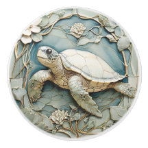 Art Nouveau Imitats Relief Ocean Sea Turtle Verlas