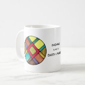 Art Nouveau Ingwaz Rune Tasse - ERDE MAGIC! (Vorderseite Links)