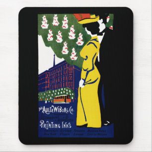 Art Nouveau Ink Ad Mousepad