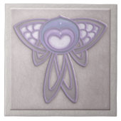 Art Nouveau Insect - Blassmauve und Lavender Fliese (Vorderseite)