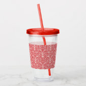 Art Nouveau Inspired Florals Clear Tumbler - Red Acryltrinkbecher (Links)