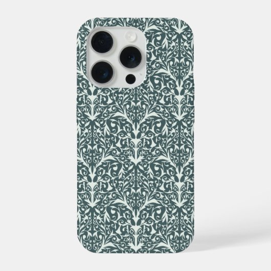 Art Nouveau Inspired Florals IPhone Case - Green Hülle (Rückseite)
