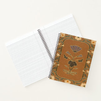 Art Nouveau inspiriert Blumendesign Notebook Notizblock