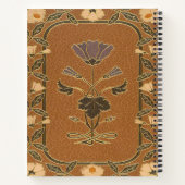 Art Nouveau inspiriert Blumendesign Notebook Notizblock (Rückseite)