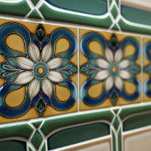 Art Nouveau Inspiriert Classic Floral Geometric Fliese