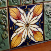 Art Nouveau Inspiriert Classic Floral Geometric Fliese