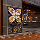 Art Nouveau Inspiriert Classic Floral Geometric Fliese