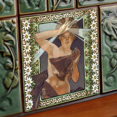 Art Nouveau Inspiriert L'Étoile du Matin von Mucha Fliese