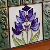 Art Nouveau Inspiriert Lissabon Jacaranda Blossom Fliese