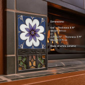 Art Nouveau Inspiriert Lissabon Jacaranda Blossom Fliese