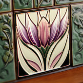 Art Nouveau Inspiriert Lissabon Jacaranda Blossom Fliese