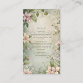 Art Nouveau Inspirierte Blumenfeier Begleitkarte (Vorderseite)