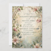 Art Nouveau Inspirierte Blumenfeier Einladung (Vorderseite)