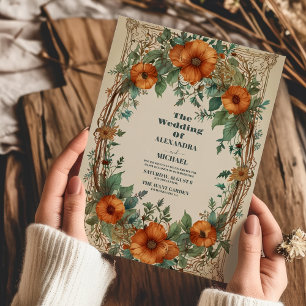 Art Nouveau Inspirierte Blumenfeier Einladung