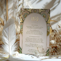 Art Nouveau Inspirierte Hochzeitsausweis