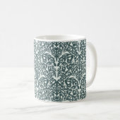 Art Nouveau inspirierter Blumenbecher - Grün Kaffeetasse (VorderseiteRechts)